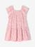 Robe fille à smocks imprimée fleurs rose poudré+vanille - vertbaudet enfant 