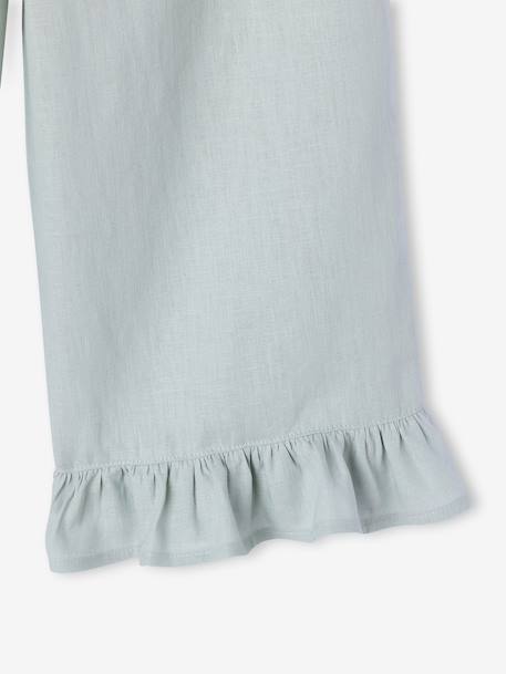 Pantacourt fille large volants vert sauge - vertbaudet enfant 