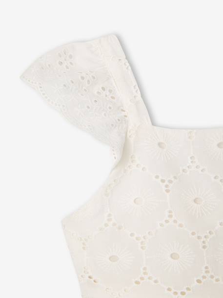 Robe fille broderie anglaise coton blanc - vertbaudet enfant 