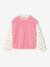 Pull 2 en 1 fille manches bleu grisé+rose - vertbaudet enfant 