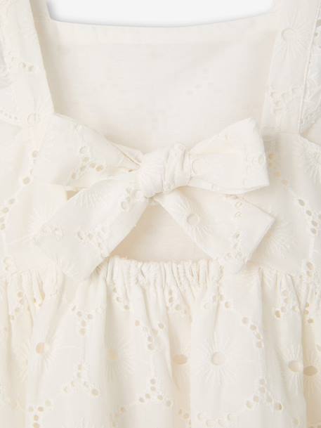 Robe fille broderie anglaise coton blanc - vertbaudet enfant 