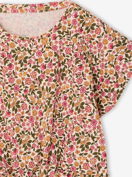 Blouse manches courtes blanc imprimé+vert amande - vertbaudet enfant 