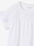 T-shirt fille manches détails brodés corail+écru+kaki - vertbaudet enfant 