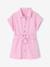 Robe ceinturée fille en twill coton mauve - vertbaudet enfant 