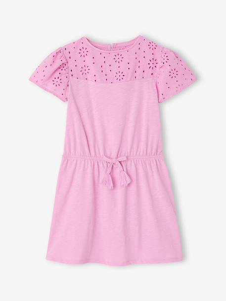 Fille-Robe-Robe détails en broderie anglaise fille