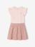 Robe fille effet 2 en 1 beige+écru+indigo+rayé rose+rose pâle - vertbaudet enfant 