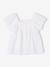 Blouse à volants gaze de coton écru - vertbaudet enfant 