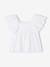 Blouse met ruches van katoengaas ecru - vertbaudet enfant 