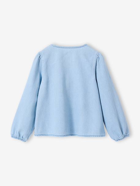 Chemise fille denim coton stone - vertbaudet enfant 