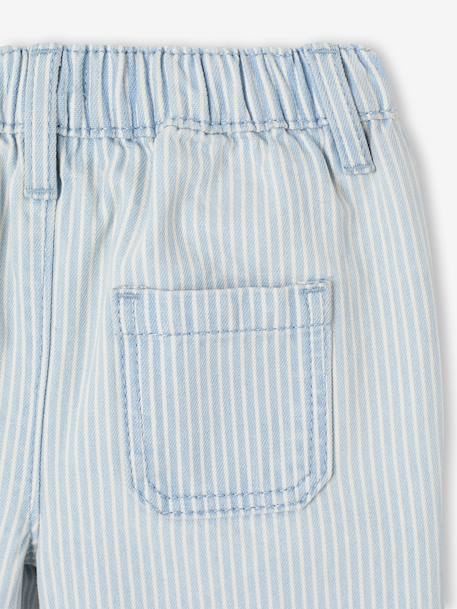 Pantalon large bébé fille rayé bleu - vertbaudet enfant 