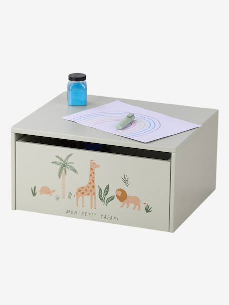 Table d'activités avec coffre de rangement beige+rose - vertbaudet enfant 