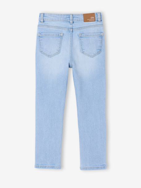 Jean fille slim morphologik tour de hanches fin bleu foncé+bleu moyen+denim bleached+denim gris+gris - vertbaudet enfant 