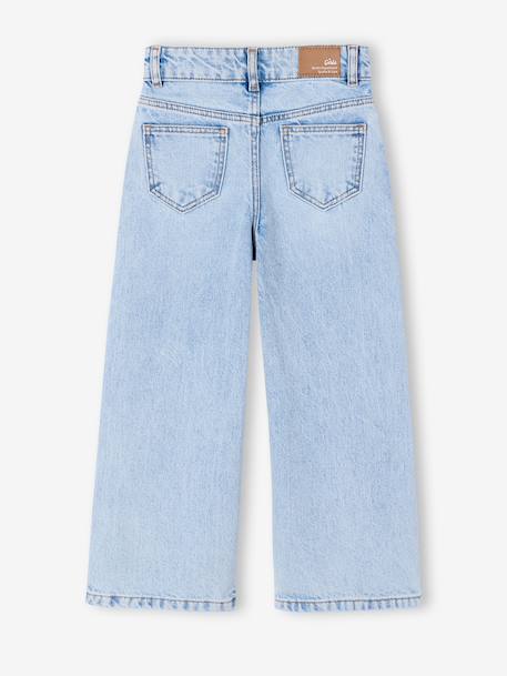 Jean fille large morphologik tour de hanches médium bleu clair+bleu foncé+bleu moyen+denim gris - vertbaudet enfant 