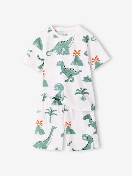Lot 2 pyjashort garçon dinosaure vert sauge - vertbaudet enfant 