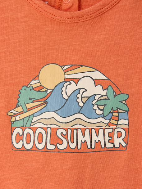 T-shirt baby jongen biologisch katoen sinaasappel - vertbaudet enfant 