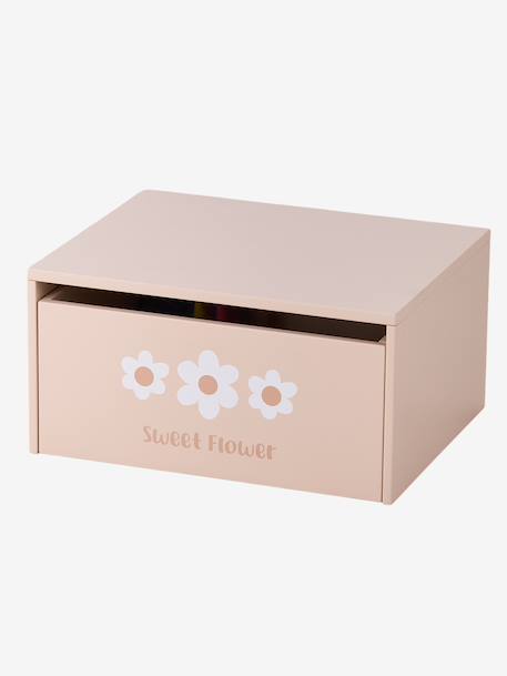 Table d'activités avec coffre de rangement beige+rose - vertbaudet enfant 