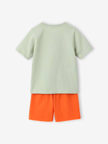 Lot 2 pyjashort garçon dinosaure vert sauge - vertbaudet enfant 