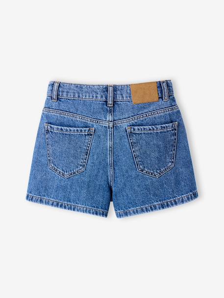 Short enfant en denim coton bleu moyen+denim gris - vertbaudet enfant 
