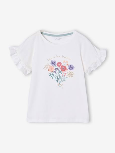 Set van 2 pyjamashorts voor meisjes met korte mouwen van katoen ecru - vertbaudet enfant 