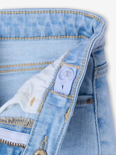 Jean slim fille morphologik tour de hanches large bleu foncé+bleu moyen+denim bleached+denim gris+gris - vertbaudet enfant 