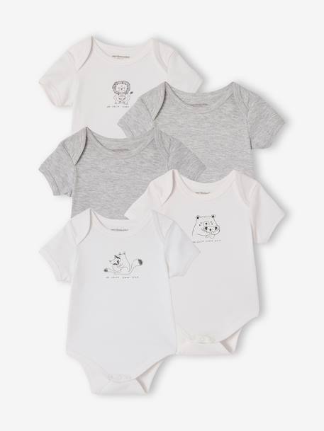 Bébé-Lot 5 bodies bébé manches courtes