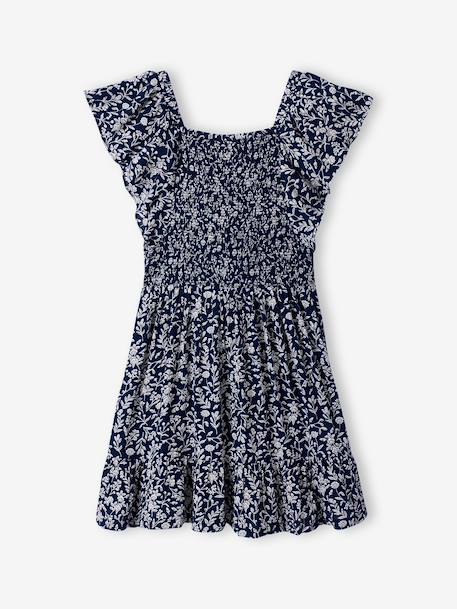 Robe smockée imprimée marine - vertbaudet enfant 