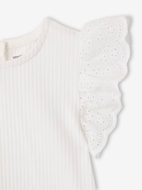 T-shirt bébé fille manches courtes blanc - vertbaudet enfant 
