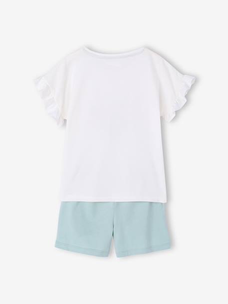 Set van 2 pyjamashorts voor meisjes met korte mouwen van katoen ecru - vertbaudet enfant 