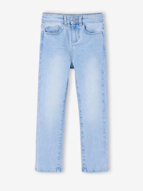 Slim meisjesjeans smal denimgrijs+donkerblauw+gebleekt denim+grijs+middenblauw - vertbaudet enfant 