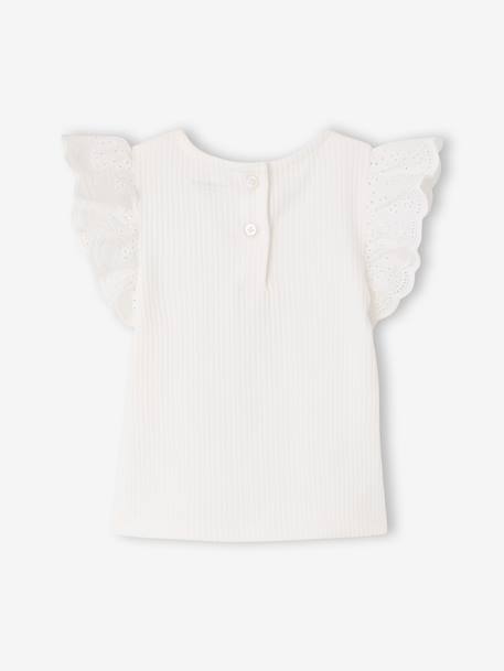 T-shirt babymeisje korte mouwen wit - vertbaudet enfant 