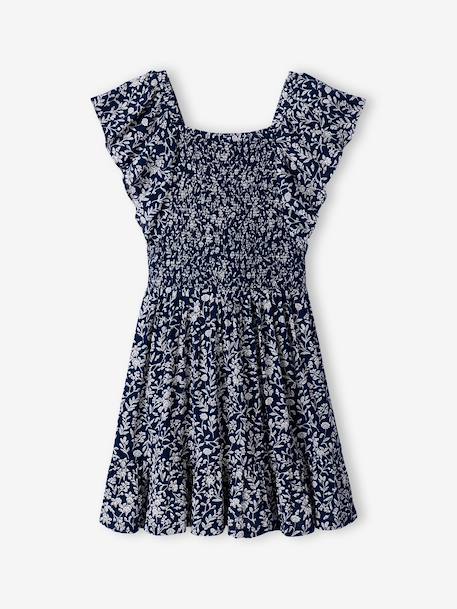 Robe smockée imprimée marine - vertbaudet enfant 