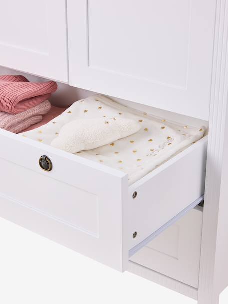Armoire 2 portes + 2 tiroirs Canopée blanc - vertbaudet enfant 