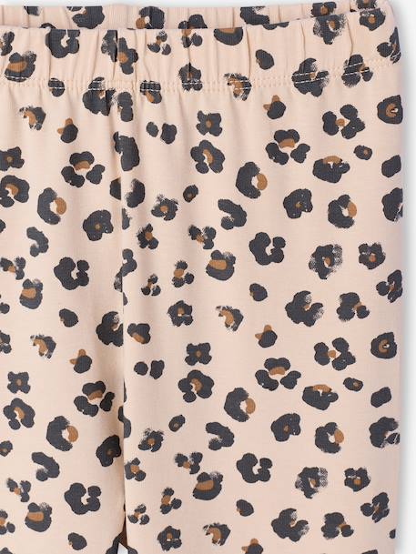 Set van 2 Basics meisjesleggings donkergrijs+kaki+rozenhout+saliegroen - vertbaudet enfant 