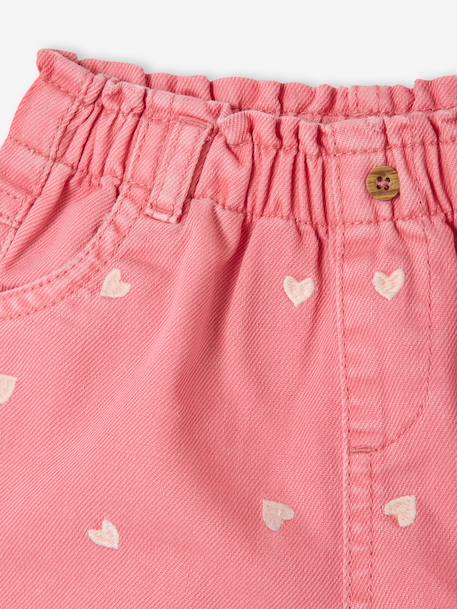 Short bébé fille brodé rose bonbon - vertbaudet enfant 