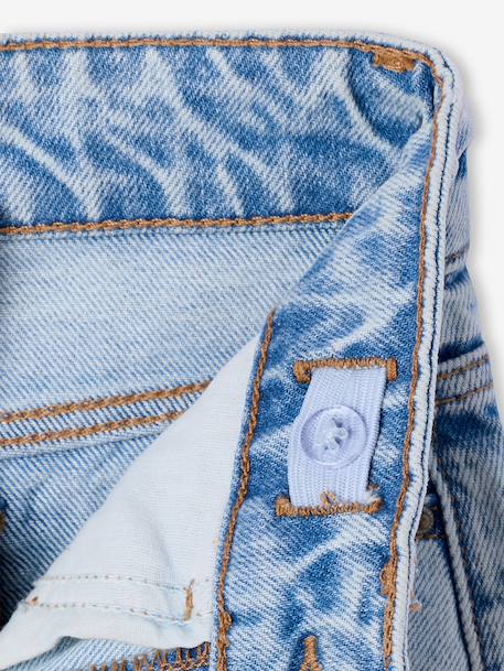 Jean fille large morphologik tour de hanches médium bleu clair+bleu foncé+bleu moyen+denim gris - vertbaudet enfant 