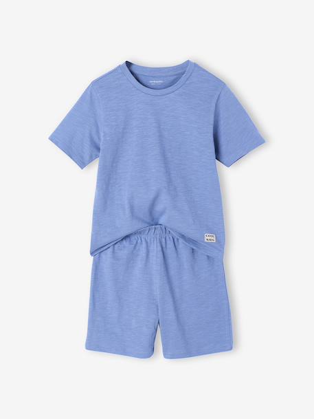 Set pyjama short uni chambrayblauw - vertbaudet enfant 