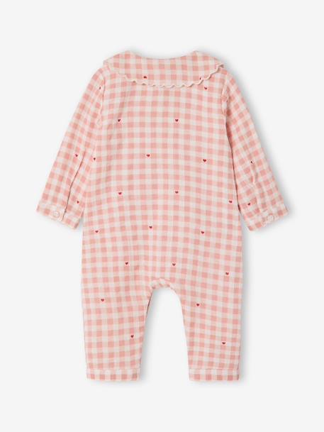Pyjama bébé col large Capsule mère-fille rose poudré - vertbaudet enfant 