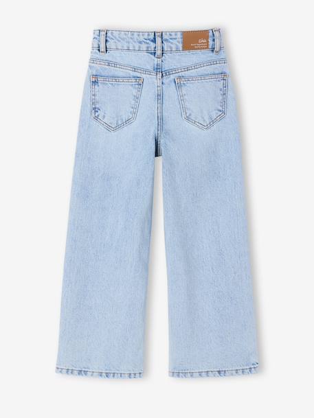 Jean fille large morphologik tour de hanches fin bleu clair+bleu foncé+bleu moyen+denim gris - vertbaudet enfant 