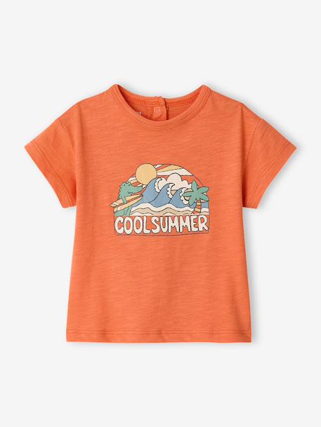 T-shirt baby jongen biologisch katoen sinaasappel - vertbaudet enfant 