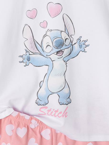 Pyjashort fille coton Lilo & Stitch rose bonbon - vertbaudet enfant 
