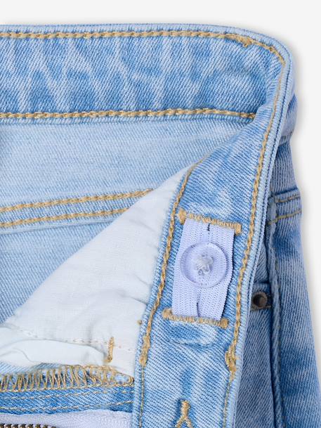 Jean fille slim morphologik tour de hanches medium bleu foncé+bleu moyen+denim bleached+gris - vertbaudet enfant 