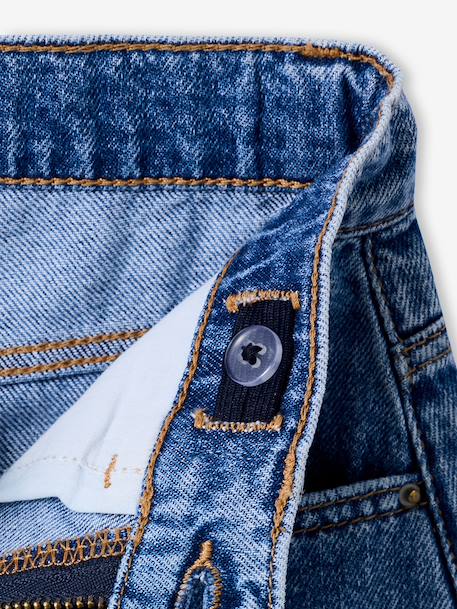 Short enfant en denim coton bleu moyen+denim gris - vertbaudet enfant 