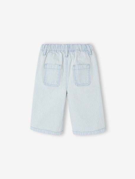 Wijde broek baby meisjes blauw, gestreept - vertbaudet enfant 