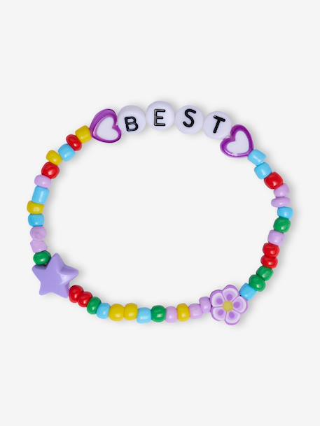 Lot 2 T-shirts et 2 bracelets meilleures amies lilas - vertbaudet enfant 