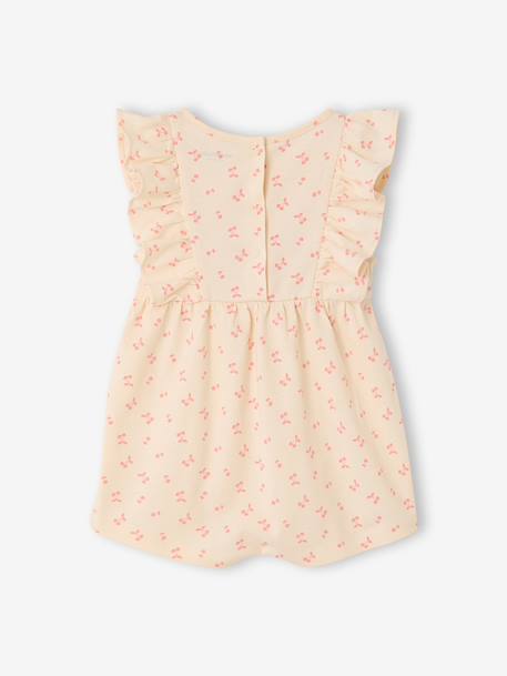 Babyromper Basics met geruite mouwtjes ecru - vertbaudet enfant 