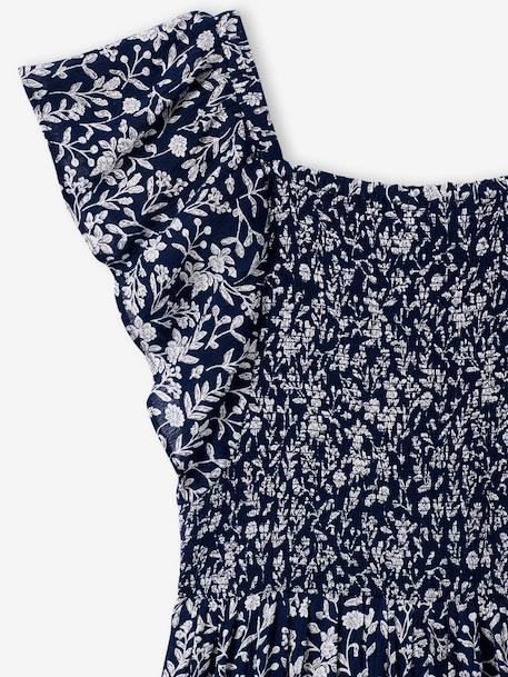 Robe smockée imprimée marine - vertbaudet enfant 