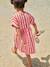 Robe fille en seersucker rayé rouge - vertbaudet enfant 