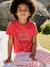T-shirt fille détail noeud fantaisie écru+rayé bleu+rouge - vertbaudet enfant 