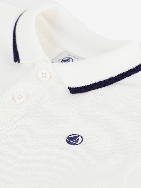 Polo baby korte mouwen katoen wit - vertbaudet enfant 
