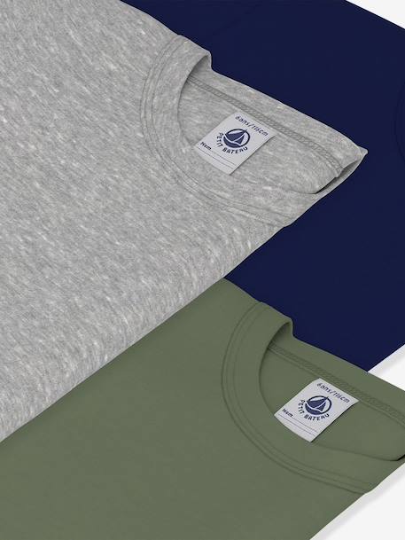 Lot 3 tee-shirts enfant coton Petit Bateau blanc - vertbaudet enfant 